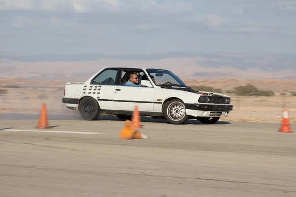 Cars Race Track Roads Desert — Stock Photo, Image