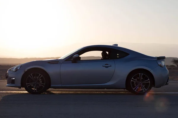 Carros Pista Corrida Nas Estradas Deserto — Fotografia de Stock