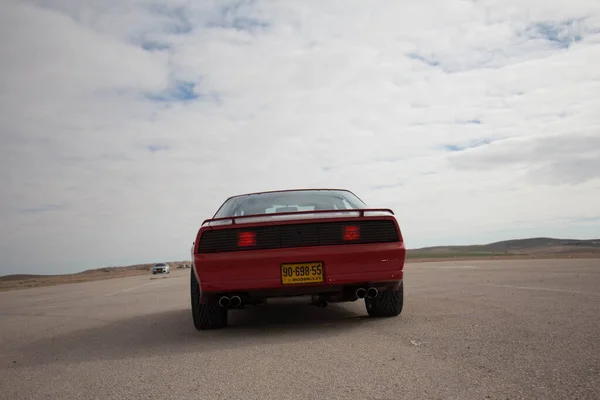 Carros Pista Corrida Nas Estradas Deserto — Fotografia de Stock