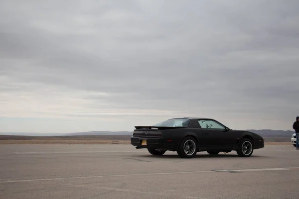 Carros Pista Corrida Nas Estradas Deserto — Fotografia de Stock