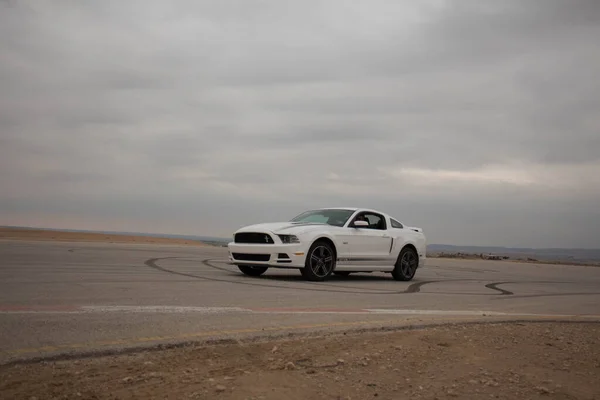 Cars Race Track Roads Desert — Stock Photo, Image