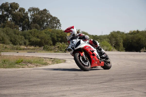 Motorcykeltävling Tävlingsbana Träningsdag — Stockfoto