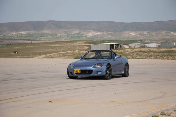 Carros Pista Corrida Nas Estradas Deserto — Fotografia de Stock