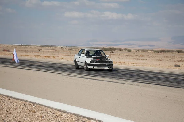 Cars Race Track Roads Desert — Stock Photo, Image