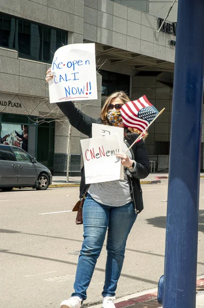 San Diego California Usa 2020 Κάτοικοι Του San Diego Διαμαρτύρονται — Φωτογραφία Αρχείου