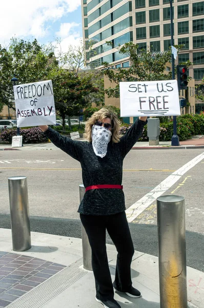 San Diego California Estados Unidos 2020 Residentes San Diego Protestan —  Fotos de Stock