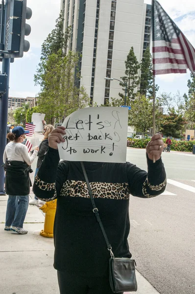 San Diego California Estados Unidos 2020 Residentes San Diego Protestan —  Fotos de Stock