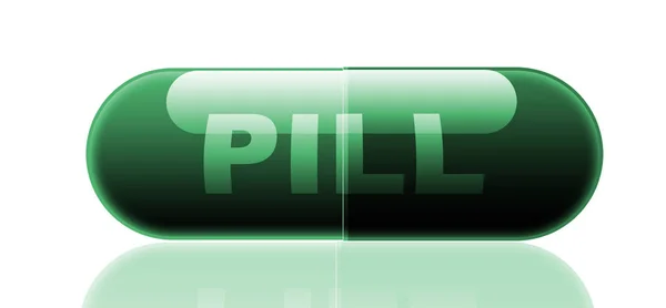 Abstraction green pill — Stock Photo, Image
