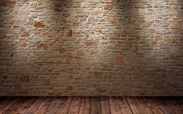 Fragment of the shined brick wall — Stock Photo, Image