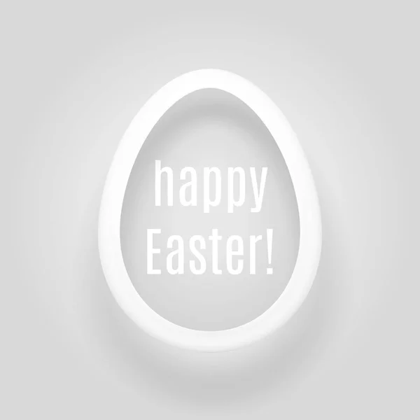 Paskalya yortusu yumurta üzerinde beyaz bir backgr gölgeni bir kağıt şerit üzerinden — Stok Vektör