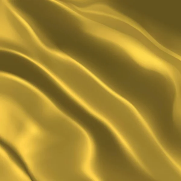 Golden hullámos szövet háttér. Gyönyörű arany selyem — Stock Vector