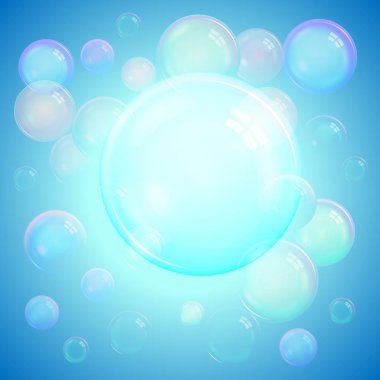 Renkli serin arka plan gerçekçi şeffaf renkli sabun 