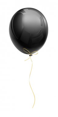 Gerçekçi siyah hava balonu