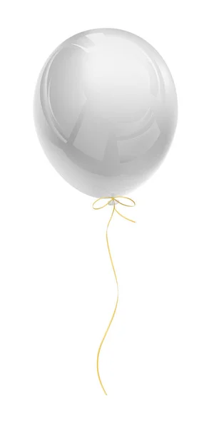 Globo realista de aire blanco — Vector de stock