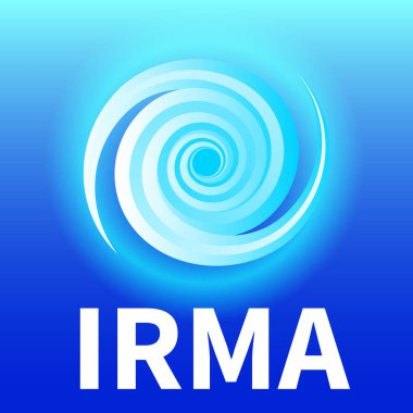 Kasırga Irma grafik afiş