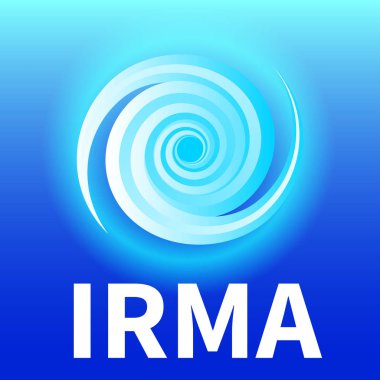 Graphic banner of hurricane Irma clipart