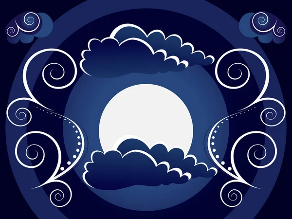 Mystic moon background — Stock Vector