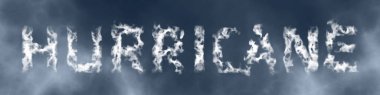 Beyaz bulut harfler kasırga yazıt