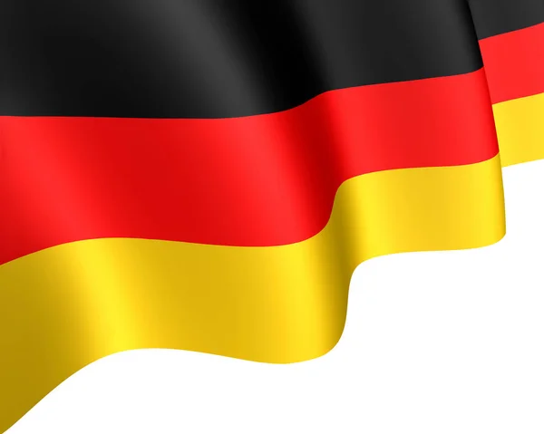 Die deutsche Nationalflagge weht im Wind — Stockvektor