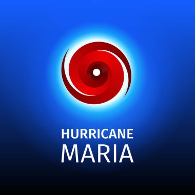 Graphic banner of hurricane Maria clipart