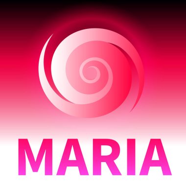 Kasırga Maria grafik afiş