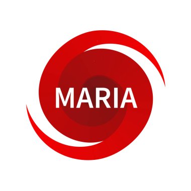 Graphic symbol of hurricane Maria clipart