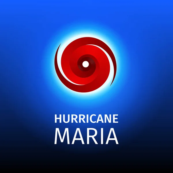 Grafische banner van orkaan Maria — Stockvector