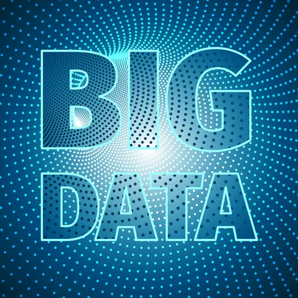 Bannière numérique conceptuelle Big Data — Image vectorielle