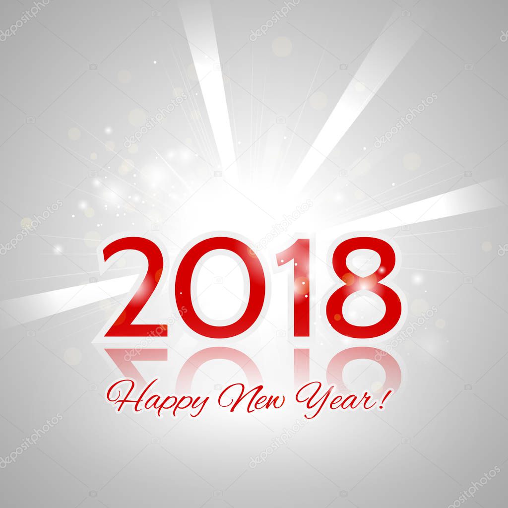 Beautiful  Happy New Year 2018 background