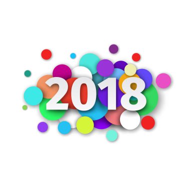 Mutlu yeni yıl 2018 arka plan dekorasyon