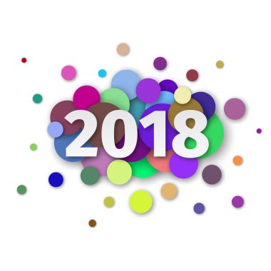 Mutlu yeni yıl 2018 arka plan dekorasyon