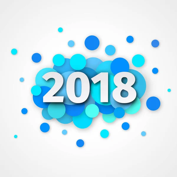 З Новим 2018 роком синій фон прикраси — стоковий вектор