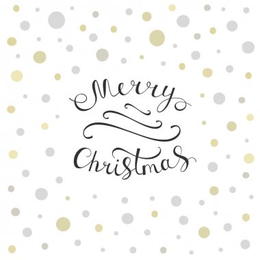 Neşeli Noel hat yazı tebrik kartı