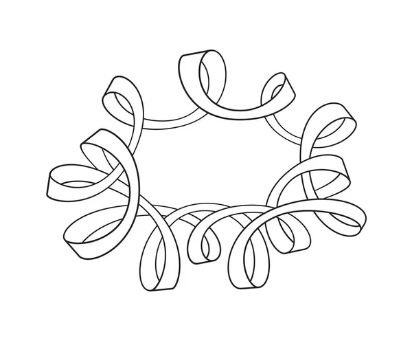 带卷发蛇形框架示意图 — 图库矢量图片
