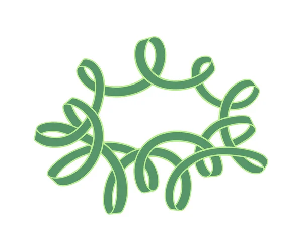 Çerçeve ile yeşil yılan bukleler — Stok Vektör