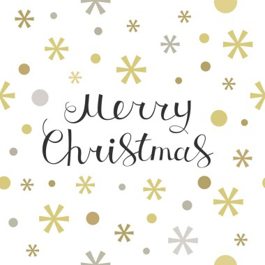 Neşeli Noel yazı tasarım kartı