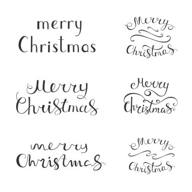 Neşeli Noel vektör metin kaligrafi yazı tasarımı