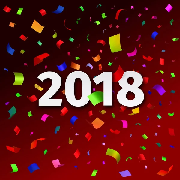 Mutlu yeni yıl 2018 arka plan konfeti ile