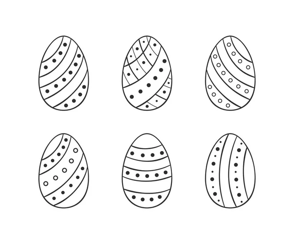 Easter eggs icons. Vector illustration — Stock Vector