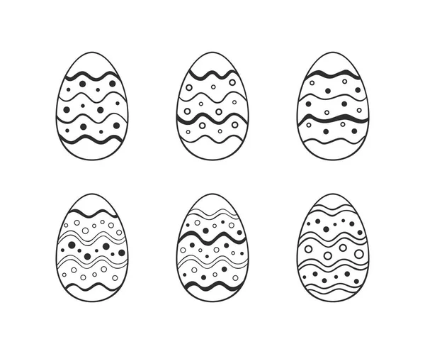 Wielkanocne jaja ikony. Ilustracja wektorowa — Wektor stockowy