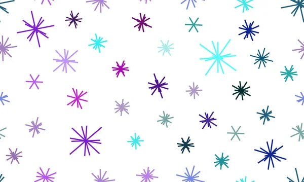 Bezešvé textury s barevnými sněhové vločky na bílém pozadí — Stockový vektor