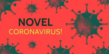 Coronavirus Tehlike Uyarı Posteri. Koronavirüs enfeksiyonu kapma ihtimali konusunda uyarı pankartı.