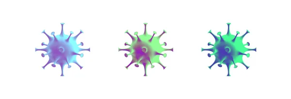 Abstract coronavirus model. Different color options for medical design — ストックベクタ