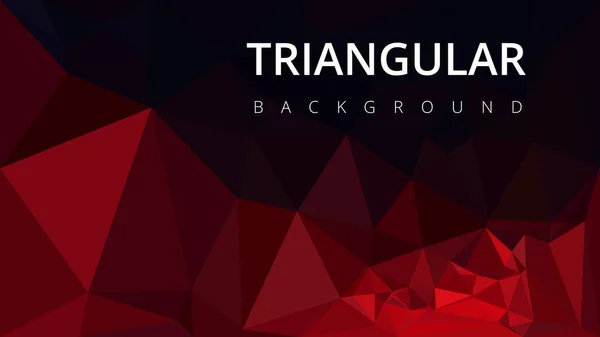 Röd Svart Polygonal Mosaik Triangulär Bakgrund Futuristisk Teknik Kreativ Business — Stock vektor