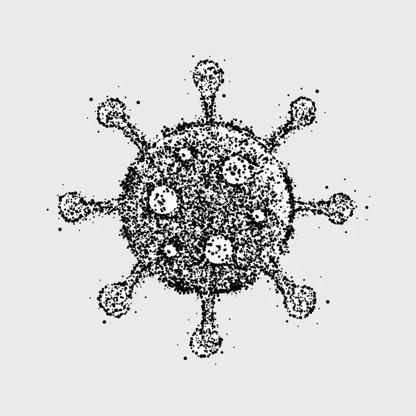 Σύμβολο Βακτηριδίων Του Ιού Του Κερατοειδούς 2019 Ncov Novel Coronavirus — Διανυσματικό Αρχείο