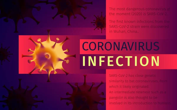 Plakatentwurf Für Das Bewusstsein Für Coronavirus Infektionen Viren Verbreiten Informationen — Stockvektor