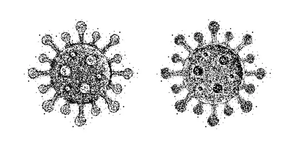Signe Cloche Bactéries Coronavirus Sars Cov 2019 Ncov Roman Coronavirus — Image vectorielle