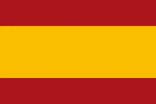 Španělská Vlajka Oficiální Národní Vlajka Suverénního Státu Konstituční Monarchie Španělska — Stockový vektor
