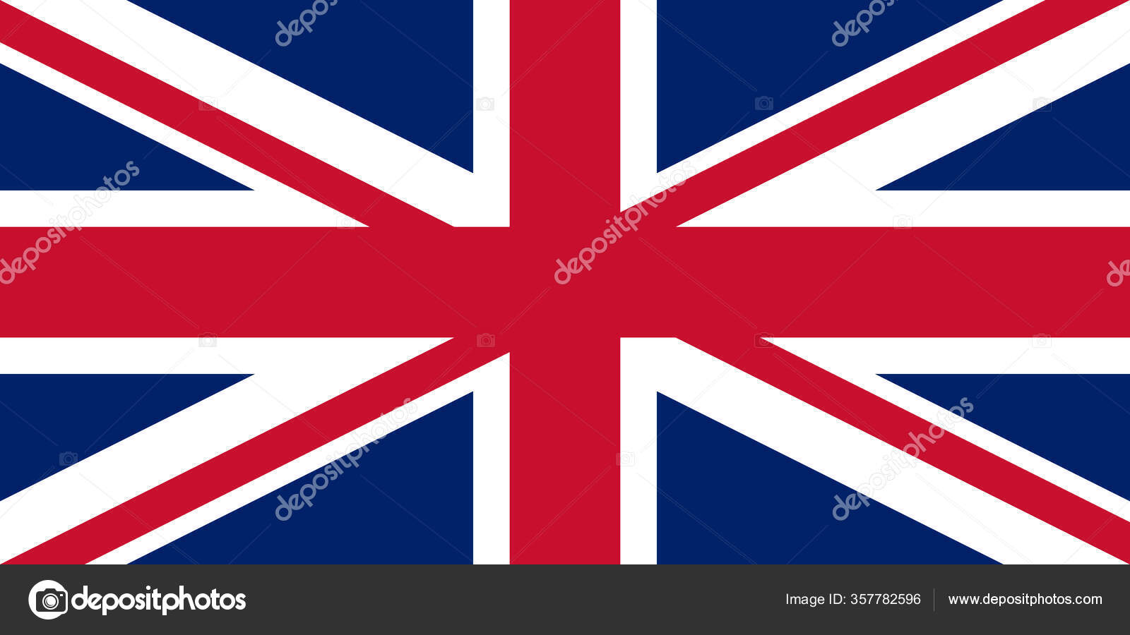 Official British Flag United Kingdom Union Jack Proportions Rgb Colors