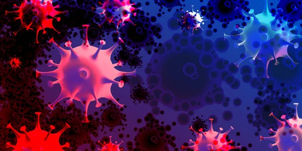 Coronavirus Covid Concept Illustratie Wuhan Virus Uit China Abstract Coronavirus — Stockvector